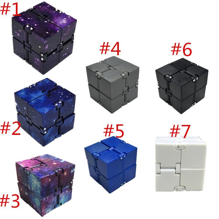 

US STOCK Infinity Cube Creative Sky Magic Fidget Cube Antistress Toys Office Flip Cubic Puzzle Mini Blocks Decompression Funny Toys