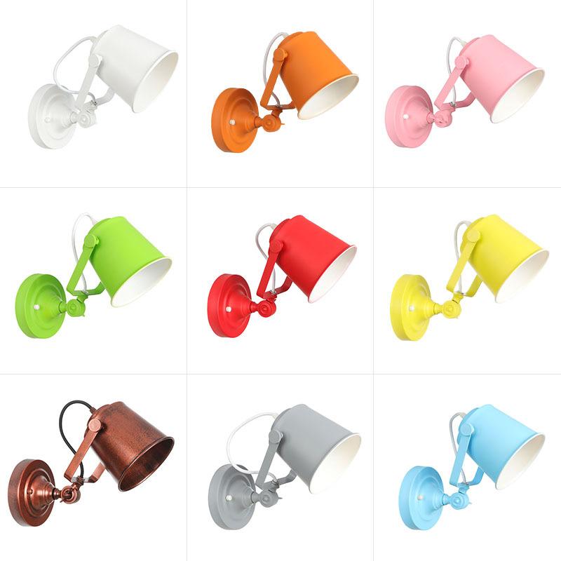 

Creative industrial style simple bedroom study iron art Internet cafe bar personality adjustable wall lamp up and down MJ1125