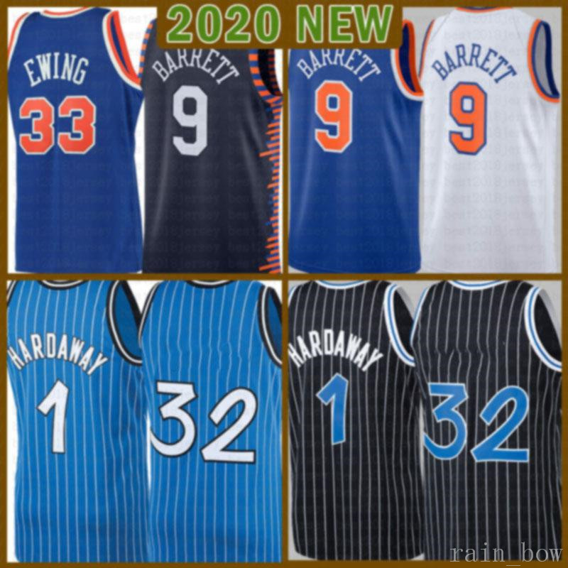 

2021 New Shaquille basketball jersey 32 Mens Penny 1 Hardaway Mesh Tracy 1 McGrady Retro RJ 9 Barrett Cheap Patrick 33 Ewing Orange, Black;red