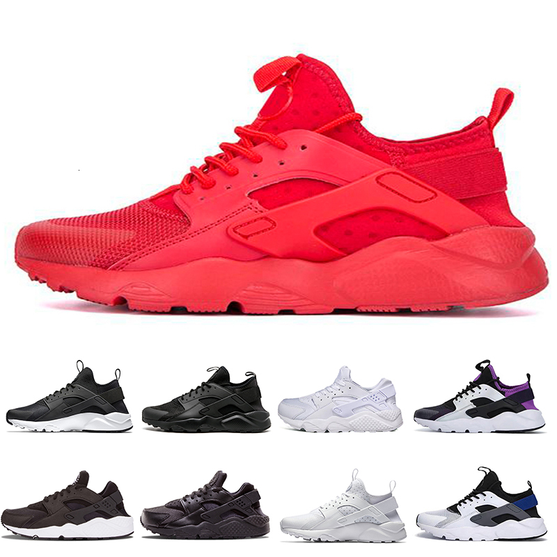 

Newest 4.0 red women men huaraches 1.0 Running Shoes white black green pink Womens outdoor breathable trainers sports shoes sneakers, White;red