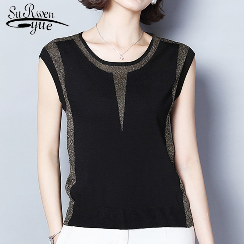 

Women shirt ladies tops Sleeveless Solid O-Neck womens clothing shirts shirt black tops t shirt women clothes 4348 50 Y200828