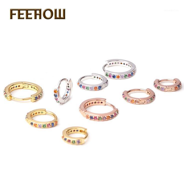 

FFEEHOW Women Hot Sale Design Stud Earrings Fashion Earing for Women 2020 Circle Shape Party Earrings ZE0441