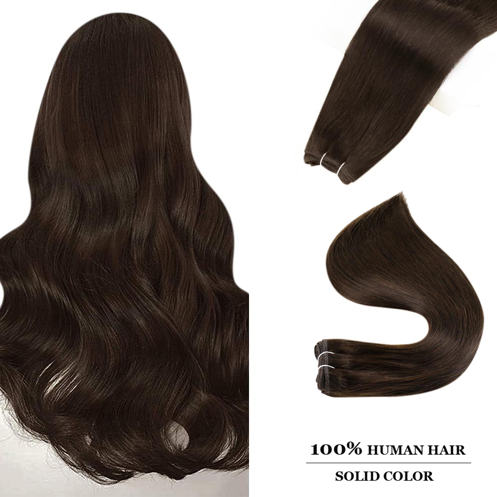 

Hair Bondles Human Hair 100% Real Remy Extensions for Women 14-24" Solid Color Blonde Color Hair Weft Extensions 100G, #1
