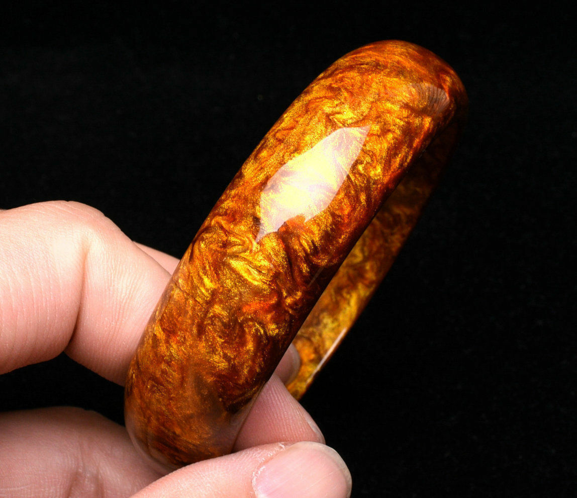 

Genuine Golden Black Coral Sea Willow Bracelet Inner Diameter 58-62mm