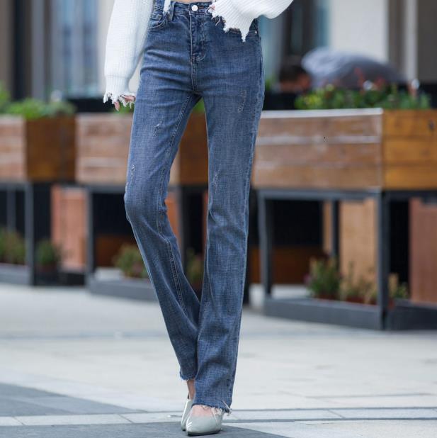 

Women's Brim with Waist Elastic Size Big Stretch Breech Pants Straight Hhxi, Blue