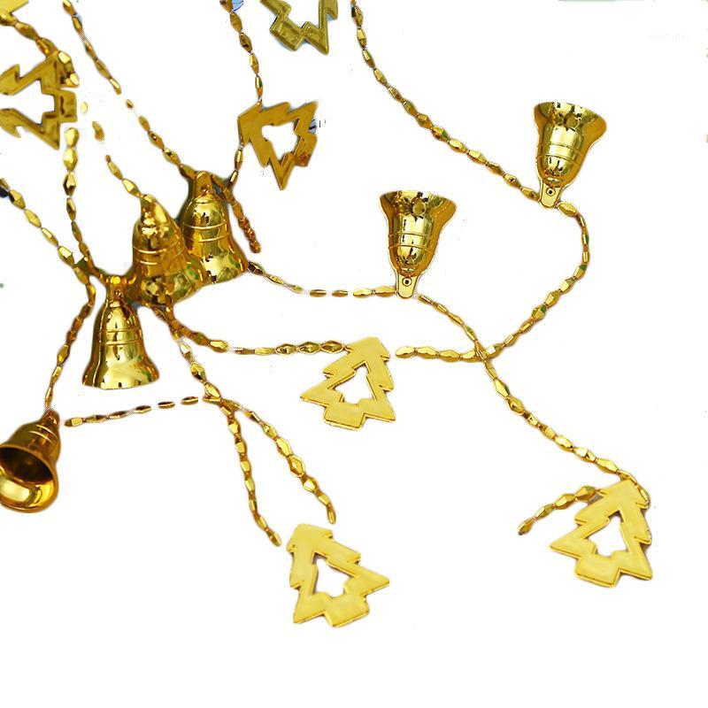 

Christmas Tree Bell Chain Festive Bells Beaded Chain String Christmas Tree Decoration Supplies1