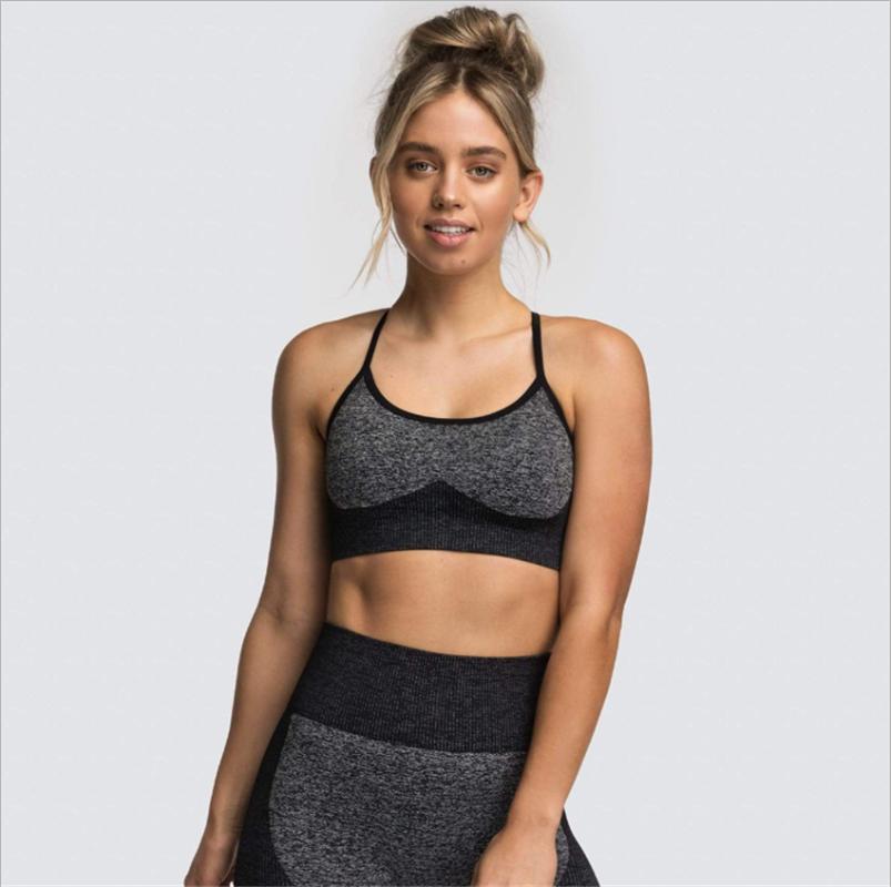 

Quick-drying yoga vest Multicolor beauty back outdoor professional sports running seamless fitness bra DS64, Orange bra