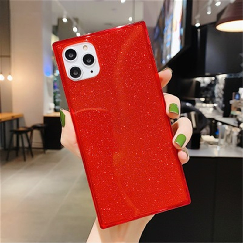 Hot Fluorescent Solid Color Phone Case For iPhone 12 Mini 11 Pro Max XR X XS Max 7 8 Plus For Samsung Phone Case Soft IMD Phone Back Cover-image-629372883