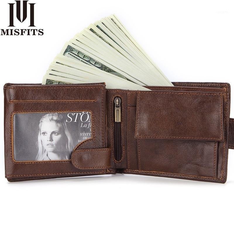 

Quenya Men Wallet Genuine Leather Short Coin Purse Fashion Hasp Wallet For Male Portomonee with Card Holder Photo Holder1, Black
