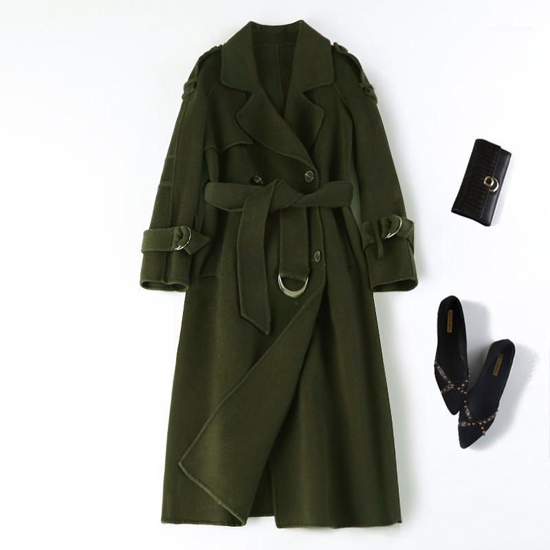 

2019 spring the new double-sided cashmere coat whom zhuang long suit collar fashion han edition cultivate morality coat1, See chart