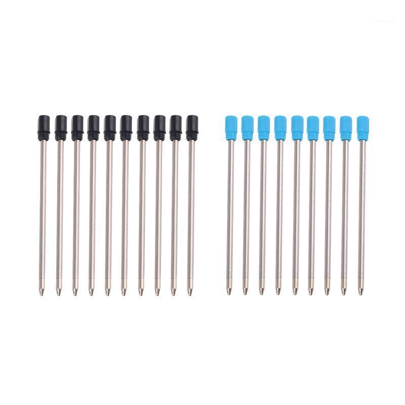 

10pcs Ballpoint Pen Refills Replacement 1.0mm Blue Black Ink Color School Office1