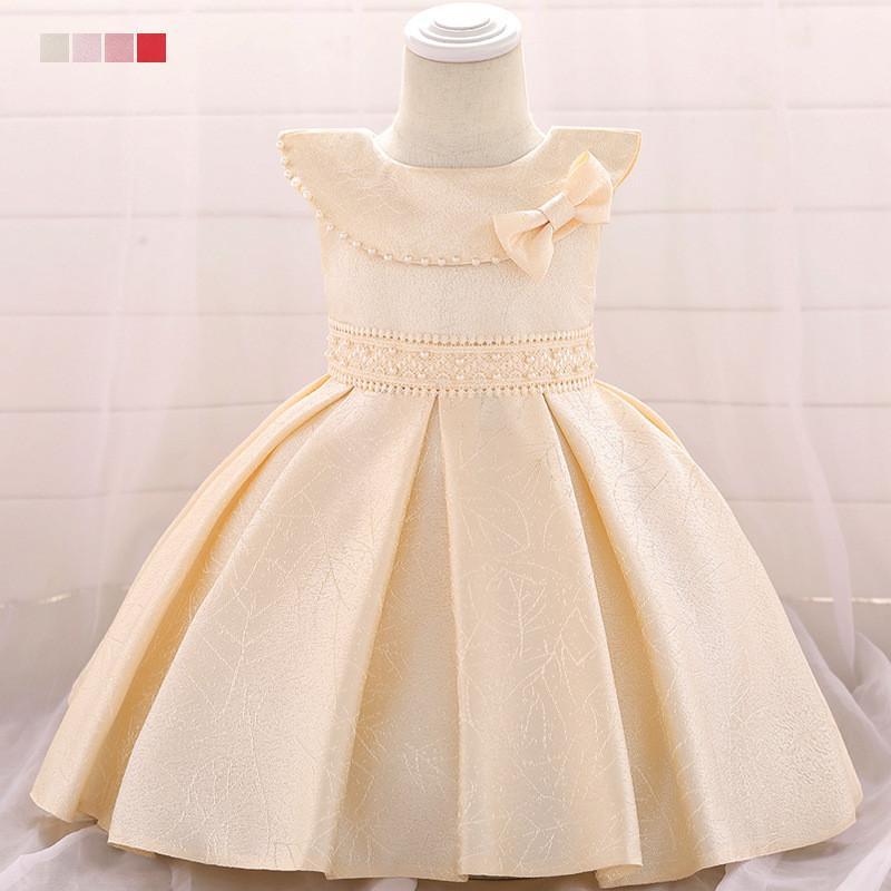 

Girl's Dresses Cotton 3Months-2 Years Baby Girl Dress Cute Beautiful Elegant Beaded Embroidery Pearl Princess Banquet Tulle1