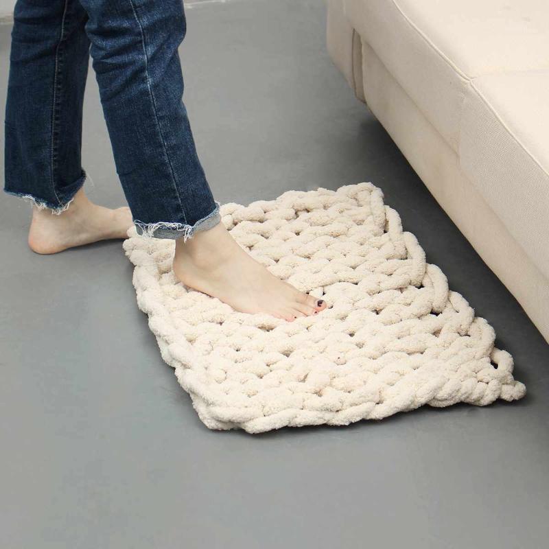 

Chenille Fabric Knitting Blanket Winter Warm Wool-like Soft Hand Thick Yarn Chunky Knitted Sofa Couch Throw Blanket1