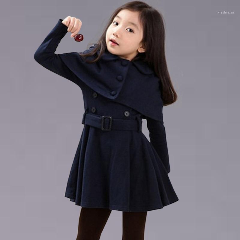 

Autumn warm girl jacket woolen thick girl coat coat solid jacket children winter clothing 6 8 12 years1, Black