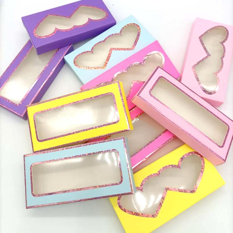 

NEW 20/50/100 pcs eyelash packaging box wholesale lashes boxes empty eyelash package boxes case 8-25mm lashes rectangle box