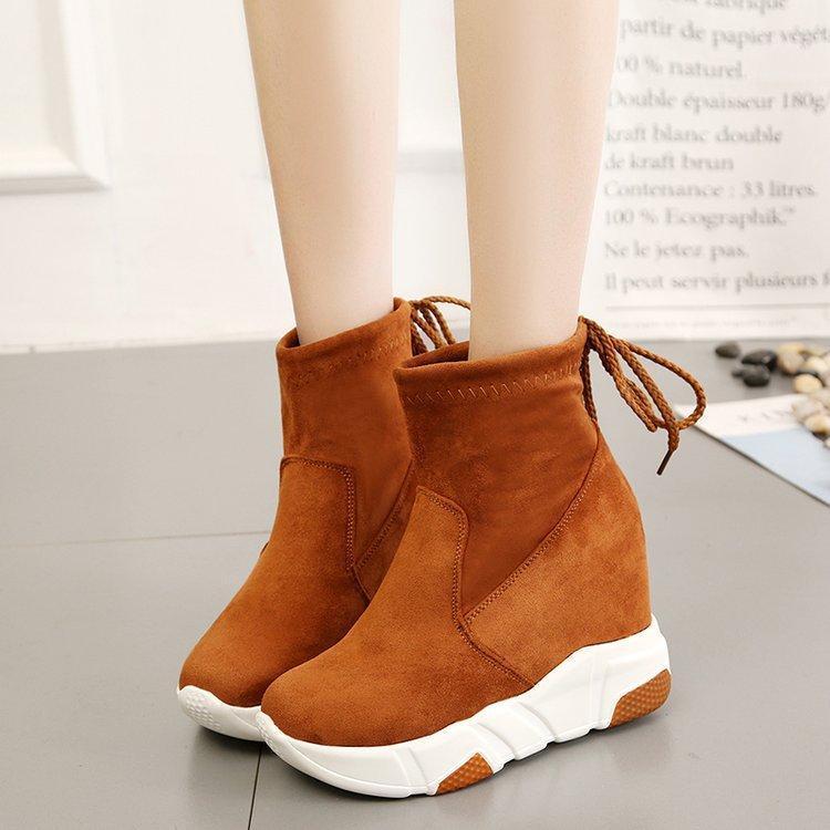 

Women's Shoes 2020 Autumn and Winter Increased Fashion Casual Women's Boots Trend Flat Warm Warm Soft Outdoor Boots Women1, Yellow