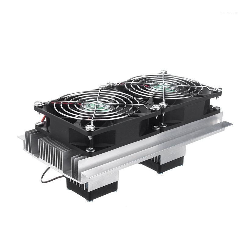 

12V Thermoelectric Refrigeration Cooling System Kit Cooler Double Fan1