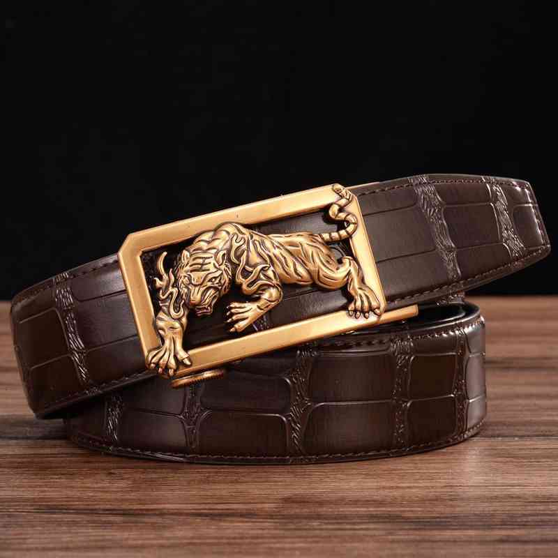 

Belts Leather for Men Black Designer Business Sliding Automatic Buckle Genuine Strap s Gifts UHZW