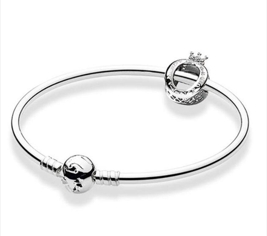 

NEW Authentic 925 Sterling Silver Charms BraceletS Fit European Beads Jewelry Bangle Real silver Bracelet for Women