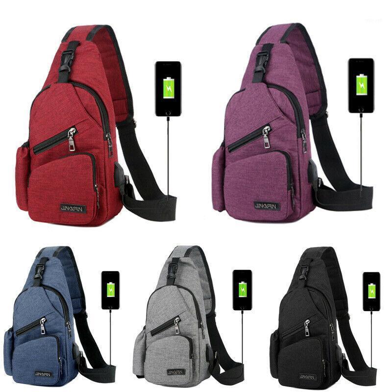 

2020 new Men Women Nylon Chest Pack Sling Bag Backpack Crossbody Shoulder Chest Cycle Daily Travel Backpack High Quality1, Black