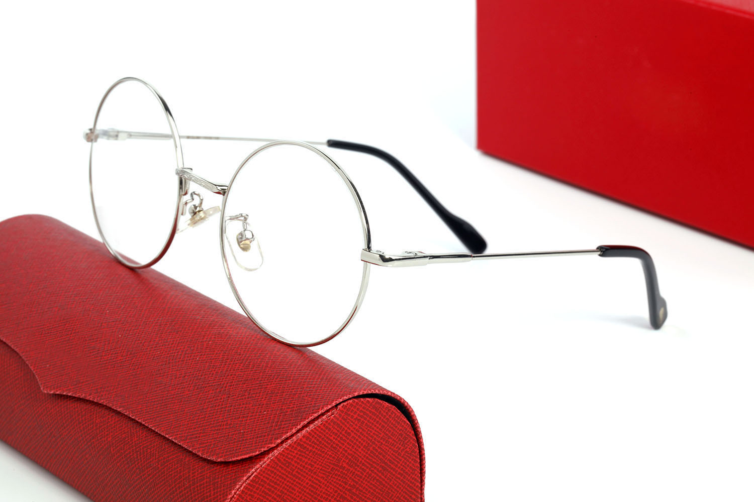 Mode ronde montures optiques Lunettes femmes hommes marque Designer Vintage mince monture en métal Lunettes cadre clair lentille Lunettes De Sole
