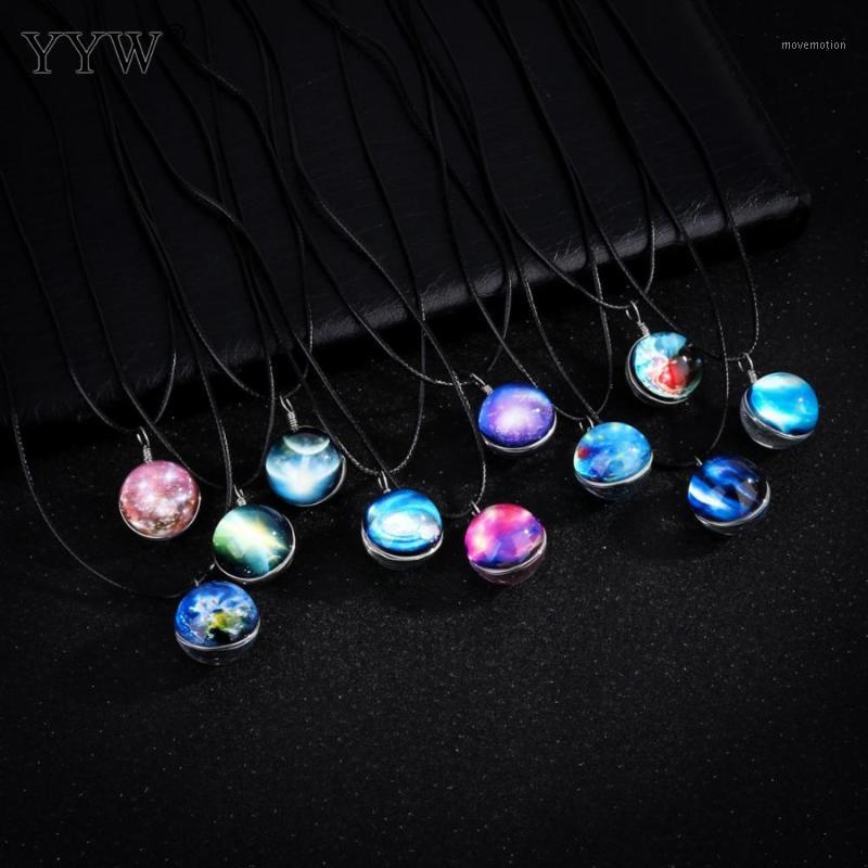 

Time Gem Jewelry Necklace Glass Glowing Pendant Necklace Glow In The Dark Long Chain Luminous Starry Design1