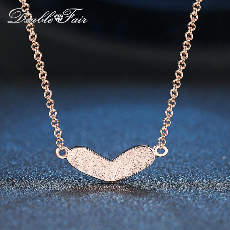 

Chokers Double Fair Heart Choker Necklace For Women Girls Party Gift Fashion Jewelry Scrub And Polished Models Are Randomly Sent DFN233M