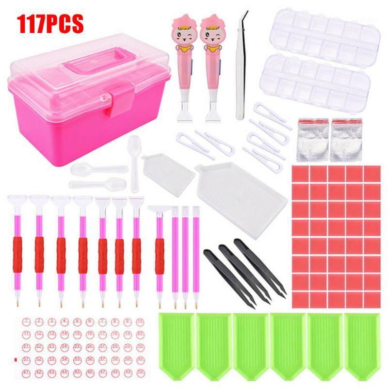 

Painting Tools 5D Diamond Light Drill LED Pen Embroidery Storage Box 117pcs Embroidery Painting Accessories DC1201