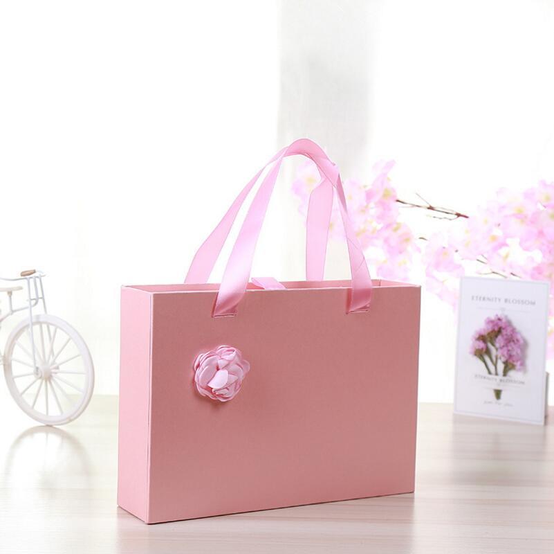 

1pcs Paper Drawer Gift Box Chocolates Cookie Candy Box Baby Shower Romantic Wedding Gifts Bags with Flower Party Favors Bag