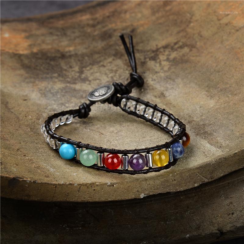 

7 Chakra Bracelet Natural Stone Hematite Lapis Lazuli Agat Amethysts Healing Balance Yoga Bracelets Jewels Prayer Wristband B4511