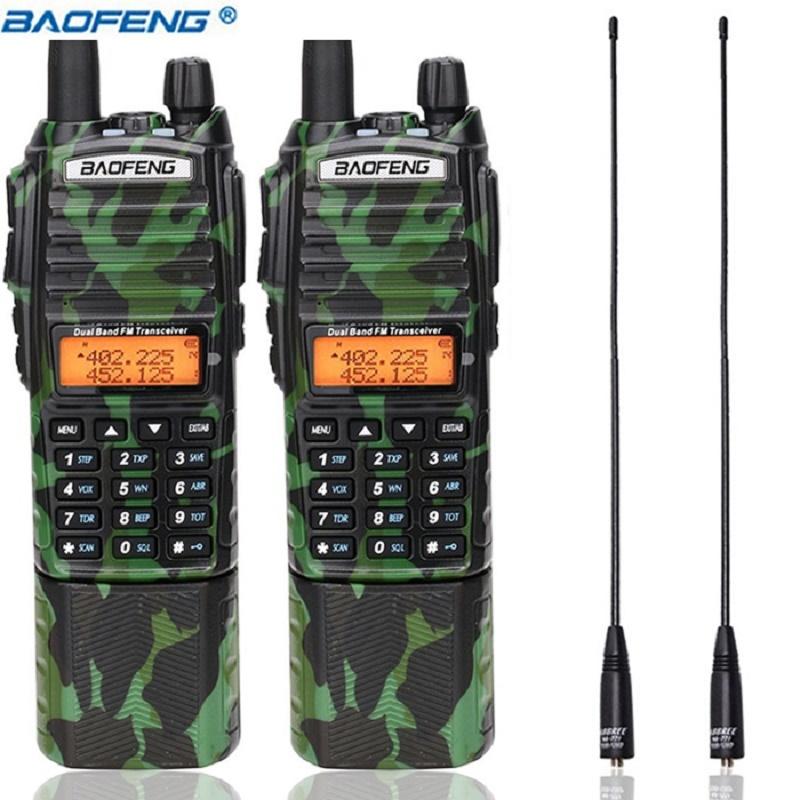 

2pcs BAOFENG UV-82 plus Walkie Talkie 8Watts powerful 3800mAh Battery With DC Connector UHF VHF Dual Band Ham Two Way Radio