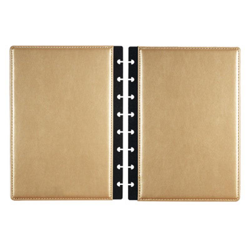 

A5 Mushroom Discbound Notebook Leather Cover 8 Holes Loose Leaf Spiral Planner Binding Cover Office School Stationery