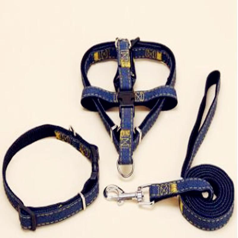 

2020 new Pet traction rope dog leash Cowboy chest harness dog collars set rope Pet supplies 3pcs/set or 2 pcs/set