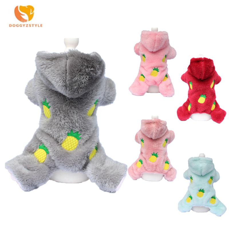 

New Pet Clothes Autumn and Winter Puppy Dog Teddy Thickened Plus Velvet Embroidery Four-Legged Plush Sweater Dress