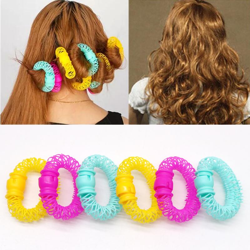 

8/16Pcs Magic DIY Hair Rollers Styling Tool for Women Girls Hair Accessories Girls Rubber Bands Soft Curler Spiral Curls Rollers