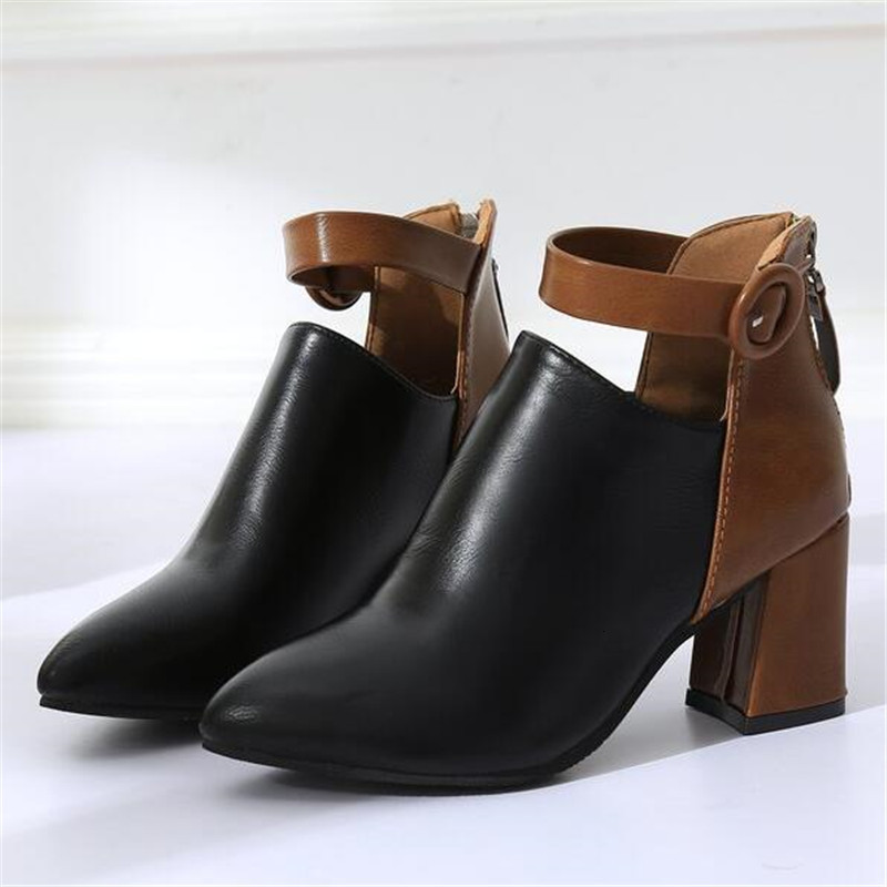 

More Size Riding 2021 Winter New Thick Heels of Women Casual Fashion Boots Buckle Snowshoes Women's Shoes M1d7, K998-01