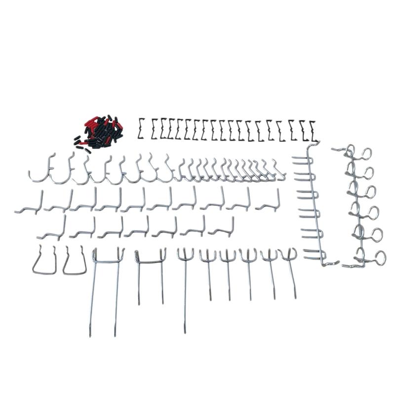 

50Pcs Pegboard Hooks Assortment Peg Board Attachments Pegboard Hooks Set Wall Storage Garage Organizer with Peg Locks