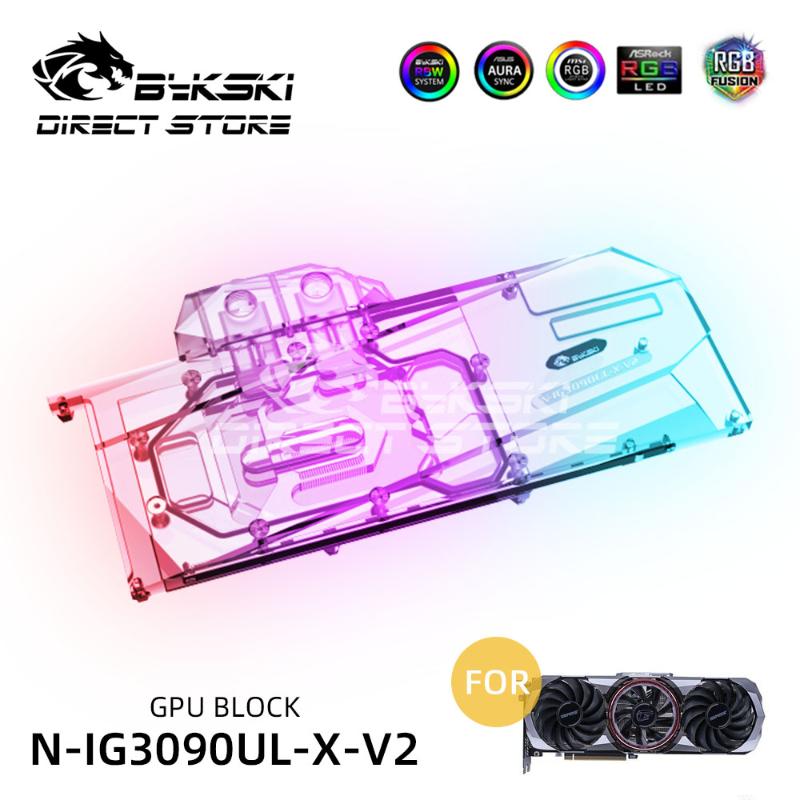 

Bykski iGame GPU Water Block Full Coverage Block For IGAME RTX3080/3090 Ultra OC VGA Watercooler Heatsink A-RGB N-IG3090UL-X-V2