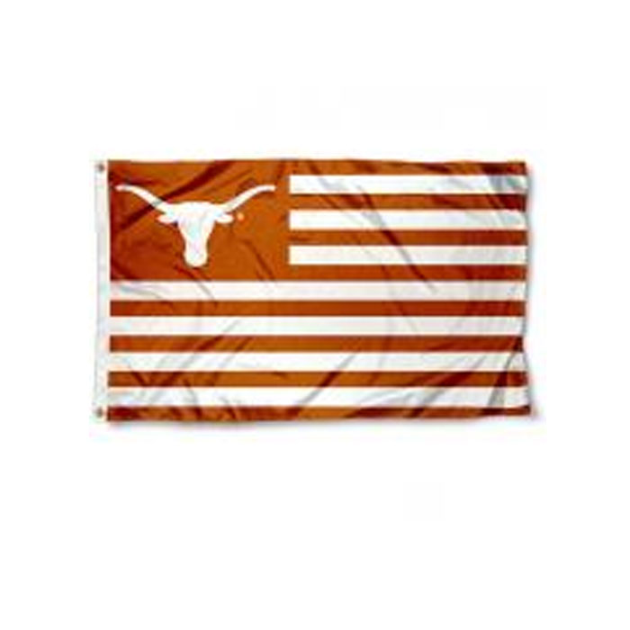 

University of Texas Longhorns Stripes Flag NCAA 3x5FT Double Stitched Decoration Banner 90x150cm Sports Digital Printed Wholesale