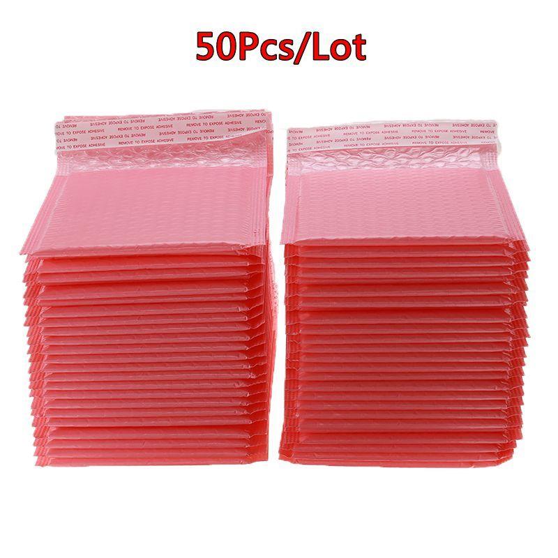 

50Pcs/Lot Pink Foam Bubble Mailers Bags Envelopes Bags Self Seal Mailers Padded Packaging Shipping Envelope With Bubble