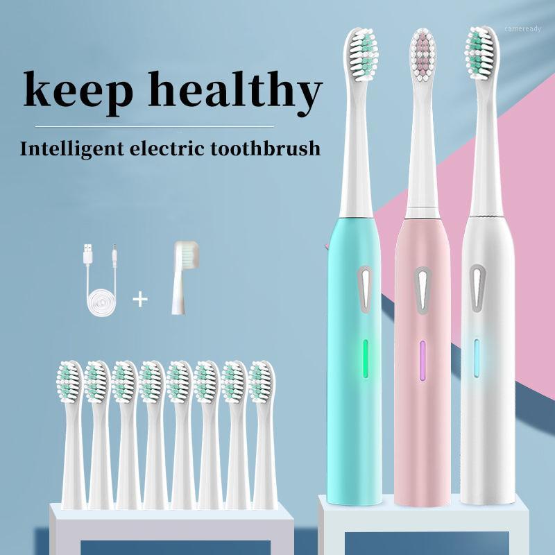 

Waterproof Teeth Brush USB Rechargeable Electric Toothbrush Powerful Ultrasonic Sonic Charge Washable Electronic Whitening1