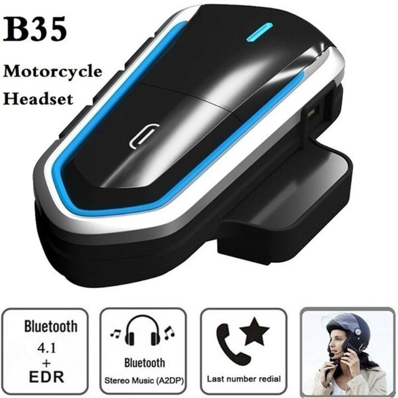 

B35 Motorcycle Riders Helmet Intercom Bluetooth 4.1 Headset Interphone Audio Kit