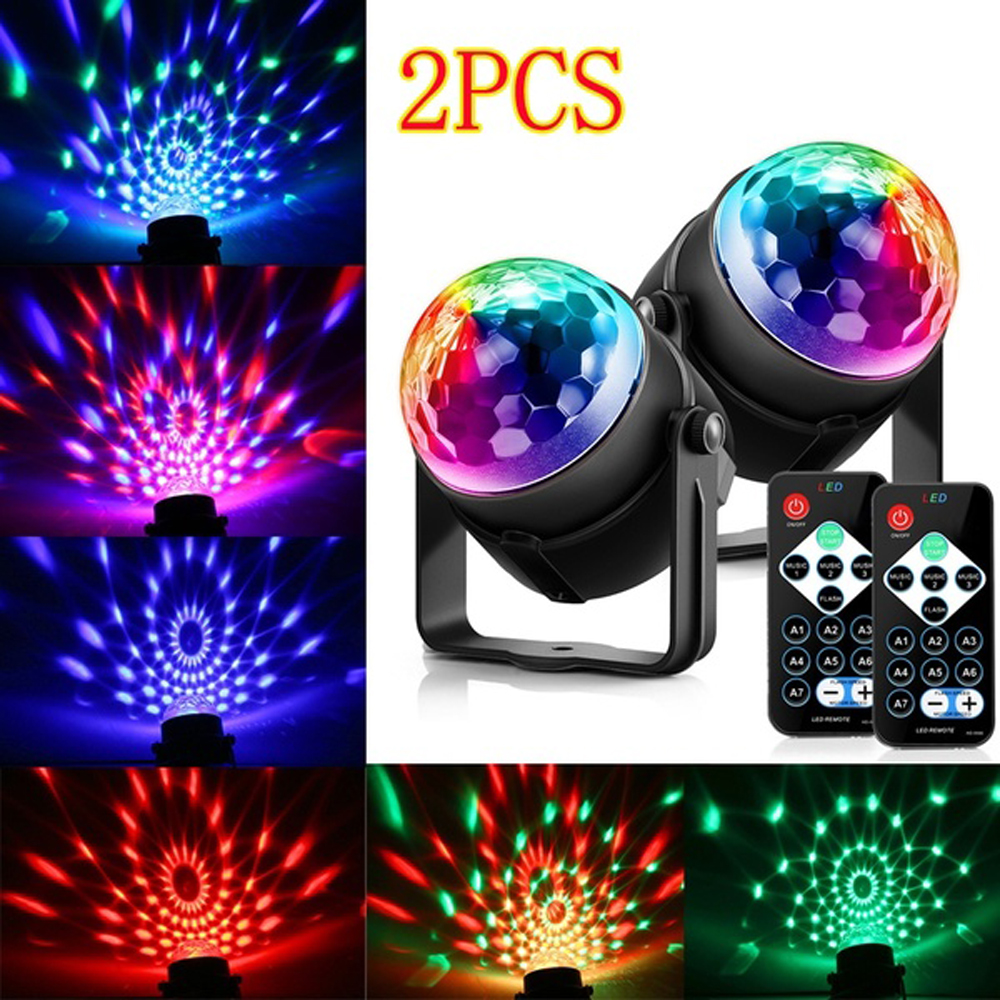 

alight 3w rgb led remote control / sound control / auto mini rotating ball stage bar party lighting *2