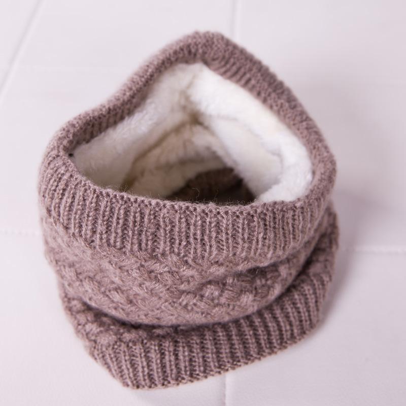 

Hot sale bib winter fashion all-match plus velvet thick warm knitted pullover bib