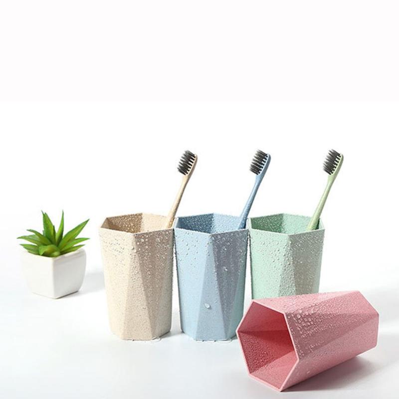 

1Pc Nordic Style Plastic Cups Eco-Friendly Wheat Straw Cup Coffee Milk Drink Cup Toothbrush For Home Bathroom