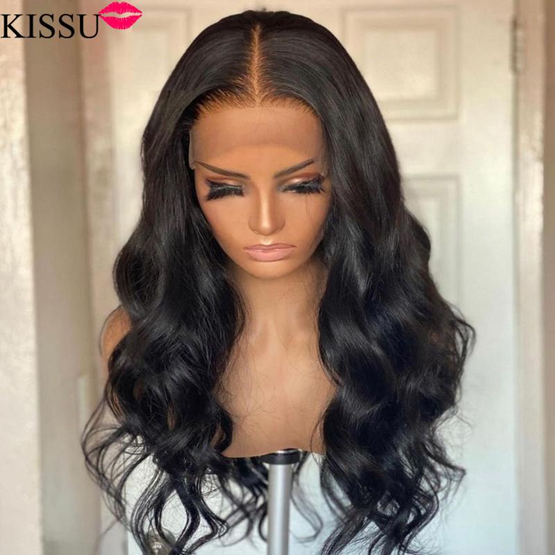

KISSU 28 30 inch Body Wave lace front Wig Brazilian Lacefront Wig Lace Front Human Hair Wigs For Women 4x4 Closure, Natural color