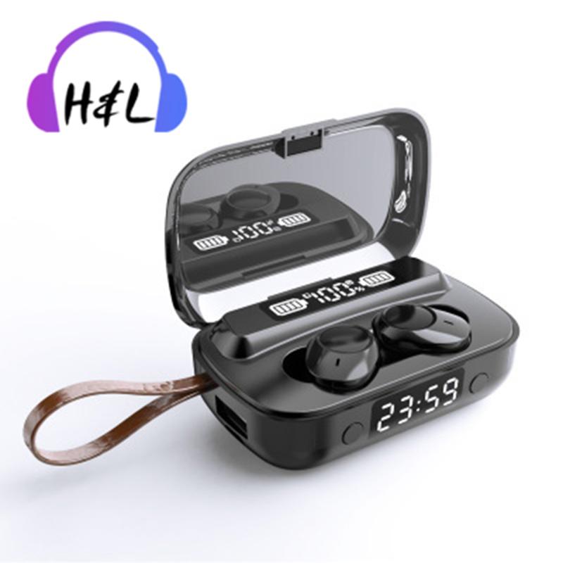 

A13 Wireless Headphones Bluetooth Earphones TWS In-ear Noise Reduction Earbuds LED Display IPX7 Waterproof Headset HiFi Stereo, Black
