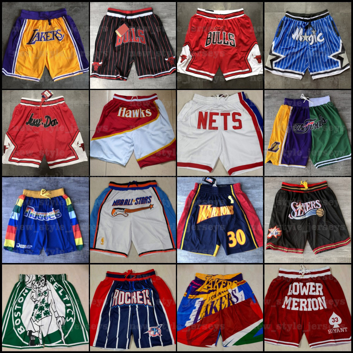 

2021 new Just Mitchell & Ness Don Printed Basketball Pocket Shorts Authentic Pantalones Supersonic Retro Pocket Shorts Sweatpants czzz, Just d