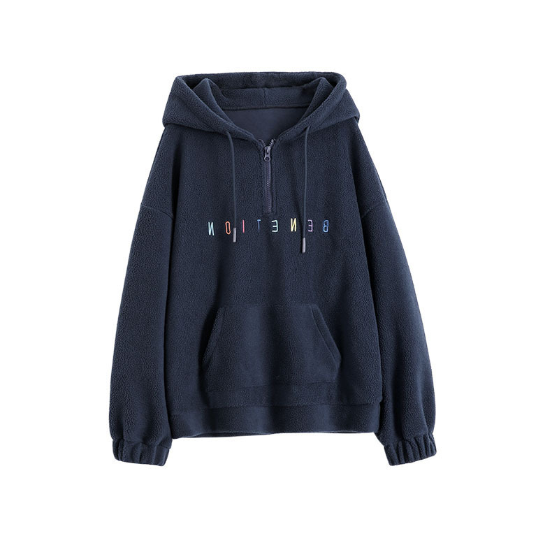 

Thick winter hoodie loose lantern I see zipper woman pullovers hoodied pretty casual lady tops Z6DT, Orange