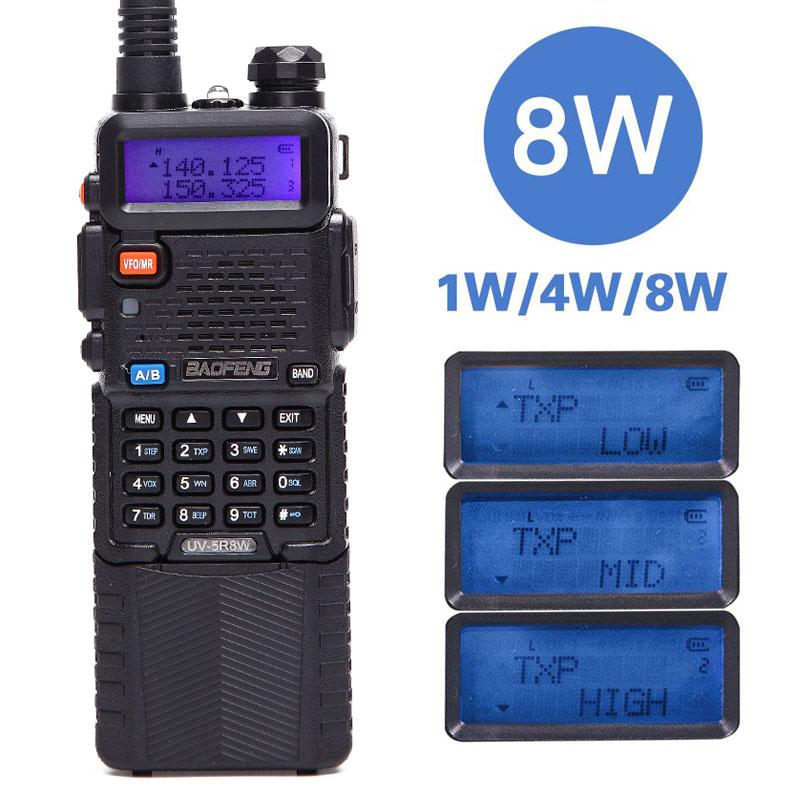 

Baofeng UV-5R 8W High Power powerful Walkie Talkie 10km Rang Two Way Radio VHF UHF Dual Band UV5R Portable Radio CB Ham